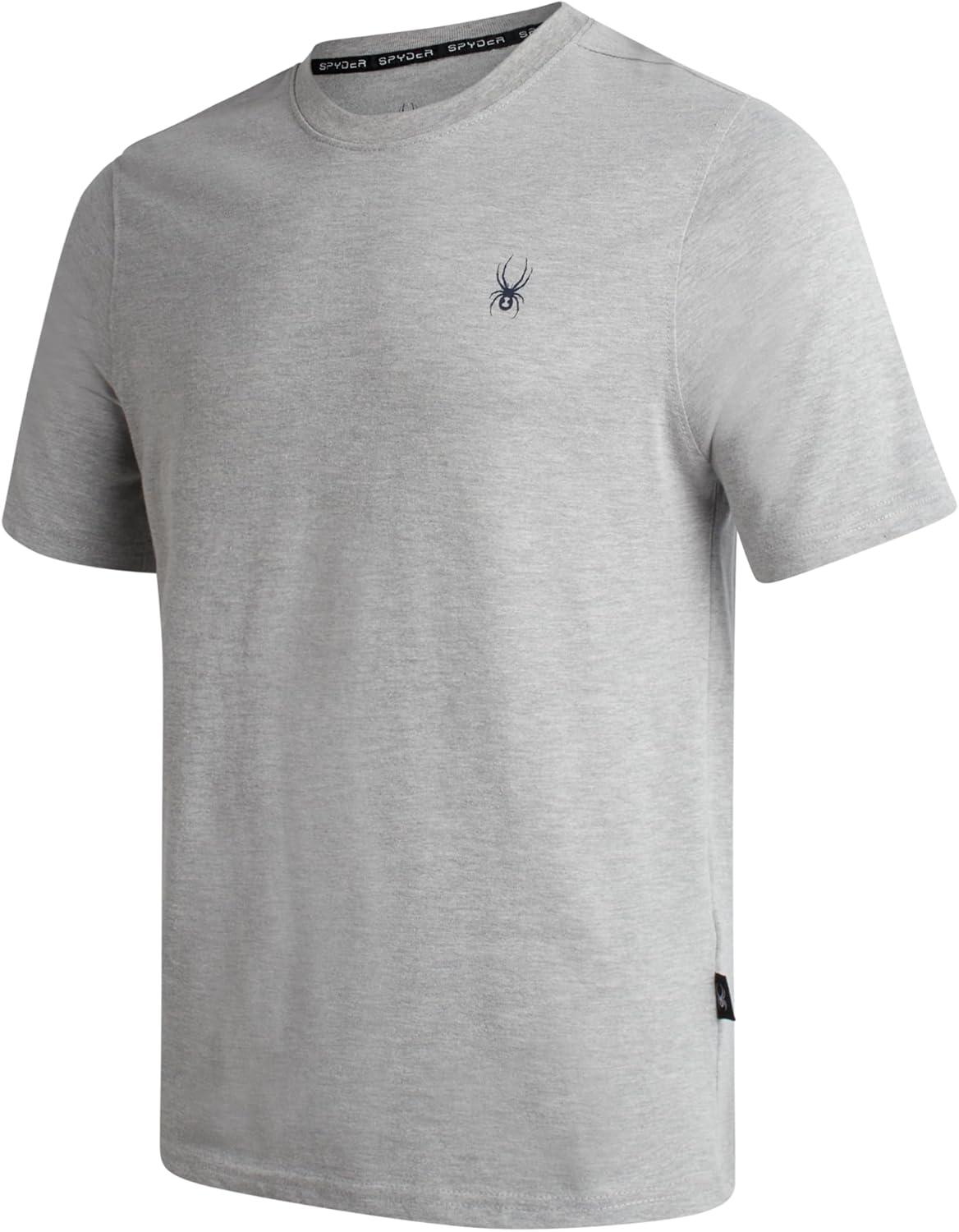 imageSpyder Mens TShirts Soft Cotton Blend Short Sleeve Graphic Tees Crew Neck Tshirt for Men Casual Shirts for Daily WearHeather Grey