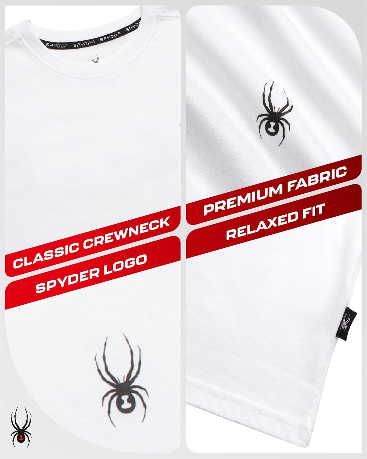 imageSpyder Mens TShirts Soft Cotton Blend Short Sleeve Graphic Tees Crew Neck Tshirt for Men Casual Shirts for Daily WearWhite