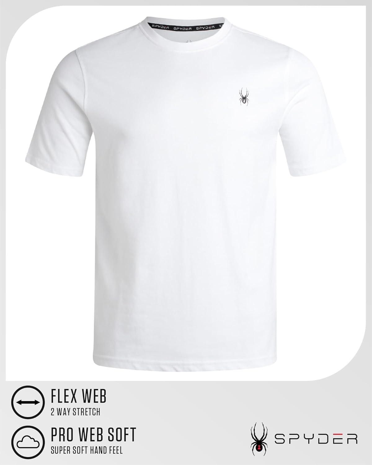 imageSpyder Mens TShirts Soft Cotton Blend Short Sleeve Graphic Tees Crew Neck Tshirt for Men Casual Shirts for Daily WearWhite