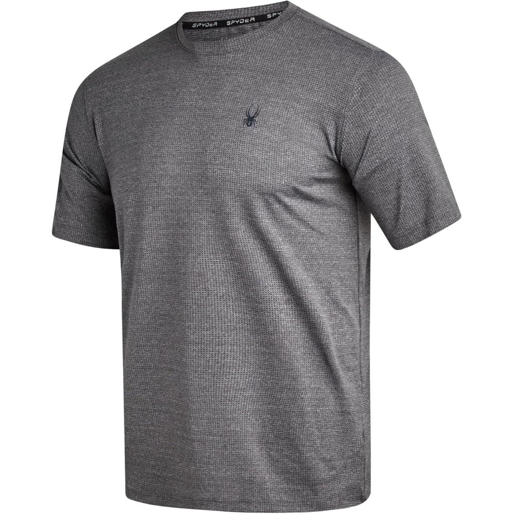 imageSpyder Mens Athletic Shirts Moisture Wicking Short Sleeve Crewneck Workout Shirts for Men Relaxed Fit Mens Shirts for GymPolar