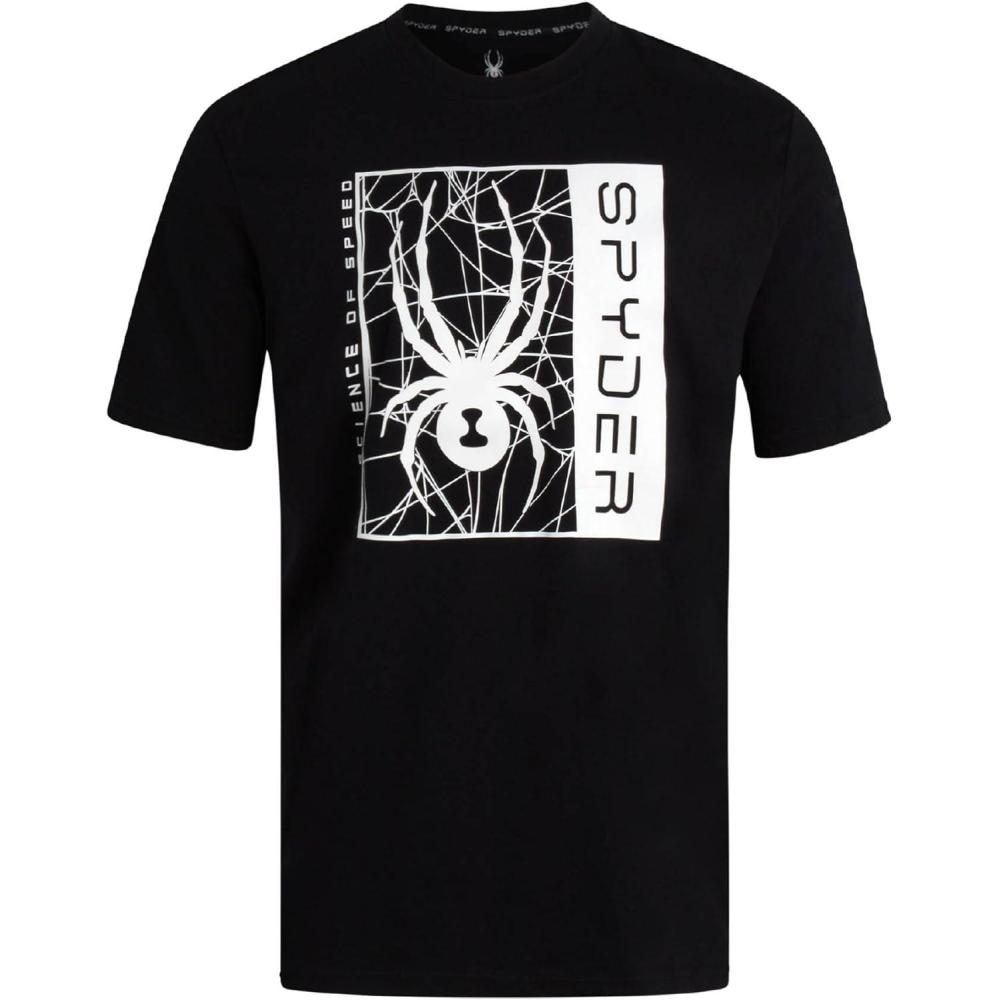 imageSpyder Mens TShirts Soft Cotton Blend Crewneck Short Sleeve Graphic Tees for Men Streetwear Graphic Casual Mens ShirtsBlack