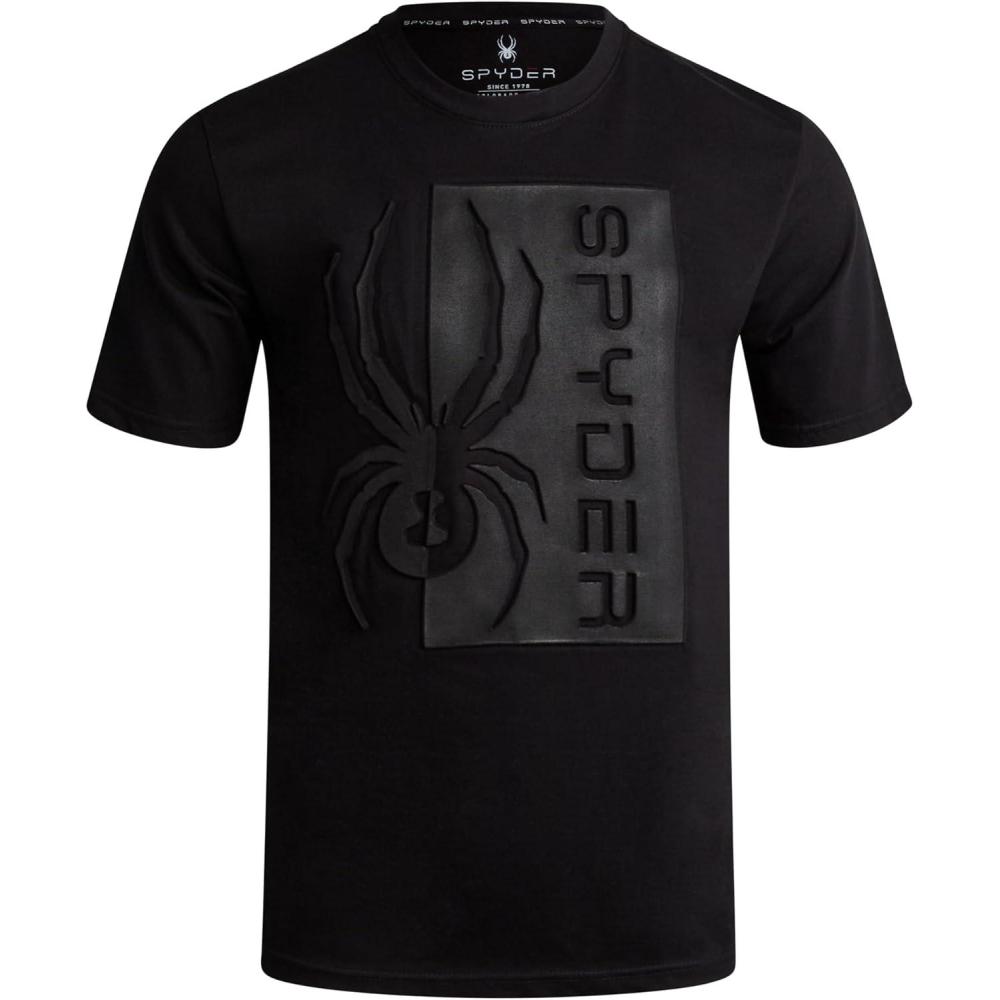 imageSpyder Mens TShirts Soft Cotton Blend Crewneck Short Sleeve Graphic Tees for Men Streetwear Graphic Casual Mens ShirtsBlack Logo