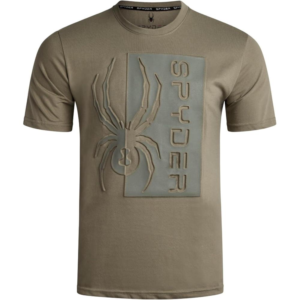 imageSpyder Mens TShirts Soft Cotton Blend Crewneck Short Sleeve Graphic Tees for Men Streetwear Graphic Casual Mens ShirtsBrown Stone