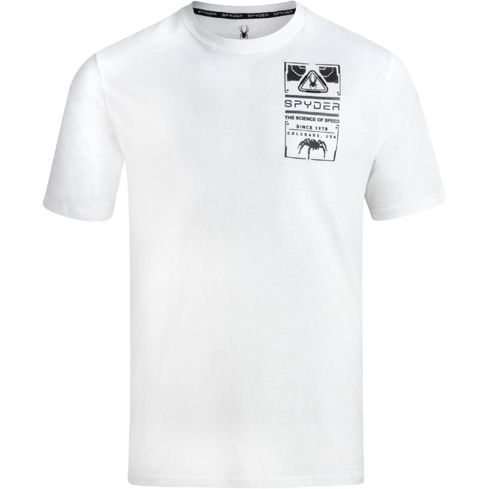 imageSpyder Mens TShirts Soft Cotton Blend Crewneck Short Sleeve Graphic Tees for Men Streetwear Graphic Casual Mens ShirtsWhite