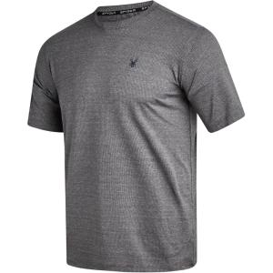 Spyder Mens Athletic Shirts – Moisture Wicking Short Sleeve Crewneck Workout Shirts for Men – Relaxed Fit Mens Shirts for Gym(Polar)