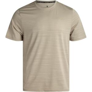 Spyder Mens T Shirt – Athletic Performance Short Sleeve Running Workout Tee – Moisture Wicking Crewneck Shirts for Men(Bone Jacquard)