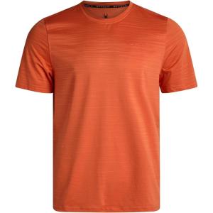 Spyder Mens T Shirt – Athletic Performance Short Sleeve Running Workout Tee – Moisture Wicking Crewneck Shirts for Men(Burnt Orange)