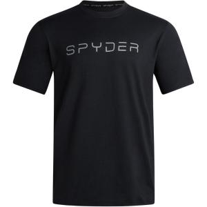 Spyder Mens T Shirt – Athletic Performance Short Sleeve Running Workout Tee – Moisture Wicking Crewneck Shirts for Men(Heather Black)