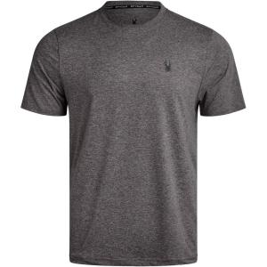 Spyder Mens T Shirt – Athletic Performance Short Sleeve Running Workout Tee – Moisture Wicking Crewneck Shirts for Men(Polar Solid)
