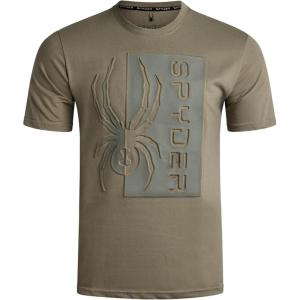 Spyder Mens T-Shirts – Soft Cotton Blend Crewneck Short Sleeve Graphic Tees for Men – Streetwear Graphic Casual Mens Shirts(Brown Stone)