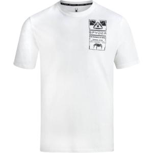Spyder Mens T-Shirts – Soft Cotton Blend Crewneck Short Sleeve Graphic Tees for Men – Streetwear Graphic Casual Mens Shirts(White)
