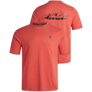 Spyder Mens T-Shirts – Soft Cotton Blend Short Sleeve Graphic Tees Crew Neck Tshirt for Men – Casual Shirts for Daily Wear(Burnt Orange)