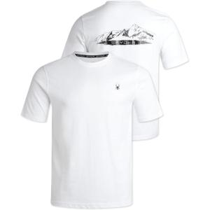 Spyder Mens T-Shirts – Soft Cotton Blend Short Sleeve Graphic Tees Crew Neck Tshirt for Men – Casual Shirts for Daily Wear(White)