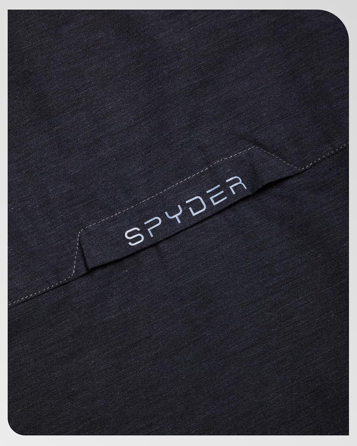 imageSpyder Mens Short Sleeve Button Down Shirts Lightweight Stretch Casual Collared Dress Shirts for Men Travel Office WorkwearHeather Black