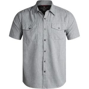Spyder Mens Button Down Shirt – Lightweight Plaid Casual Collared Shirt Wrinkle Free Short Sleeve Shirts for Men(Grey)