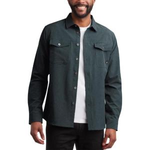 Spyder Mens Button Down Shirt Jacket – Performance Long Sleeve Shirt Jacket for Men – Casual Collared Mens Button Up Shirts(Black)