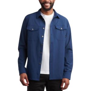 Spyder Mens Button Down Shirt Jacket – Performance Long Sleeve Shirt Jacket for Men – Casual Collared Mens Button Up Shirts(Estate Blue)