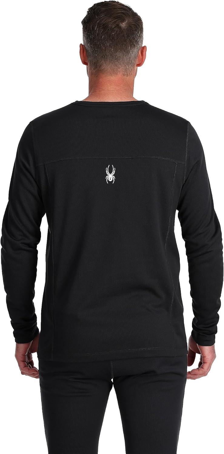 imageSpyder Mens Charger Crew Baselayer Thermal Ski TopBlack