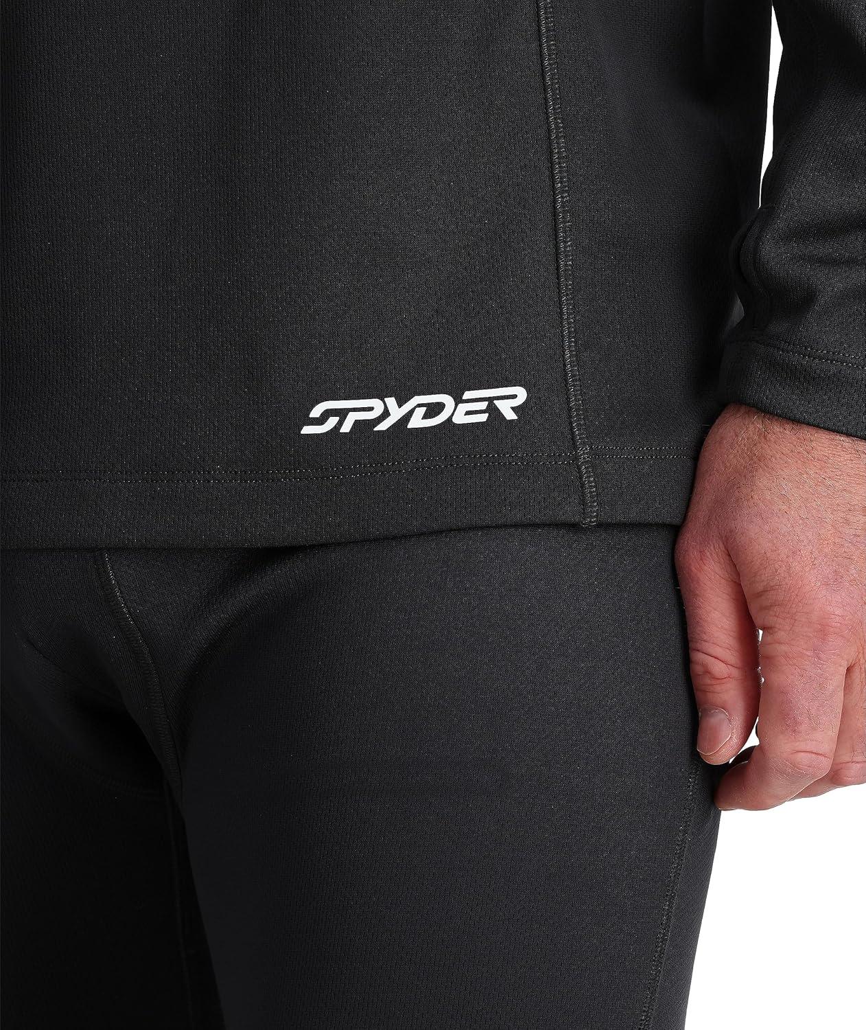 imageSpyder Mens Charger Crew Baselayer Thermal Ski TopBlack