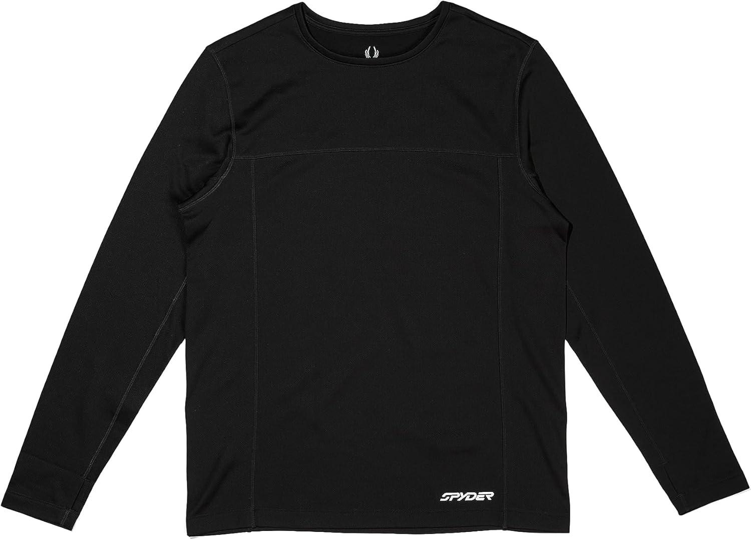 imageSpyder Mens Charger Crew Baselayer Thermal Ski TopBlack