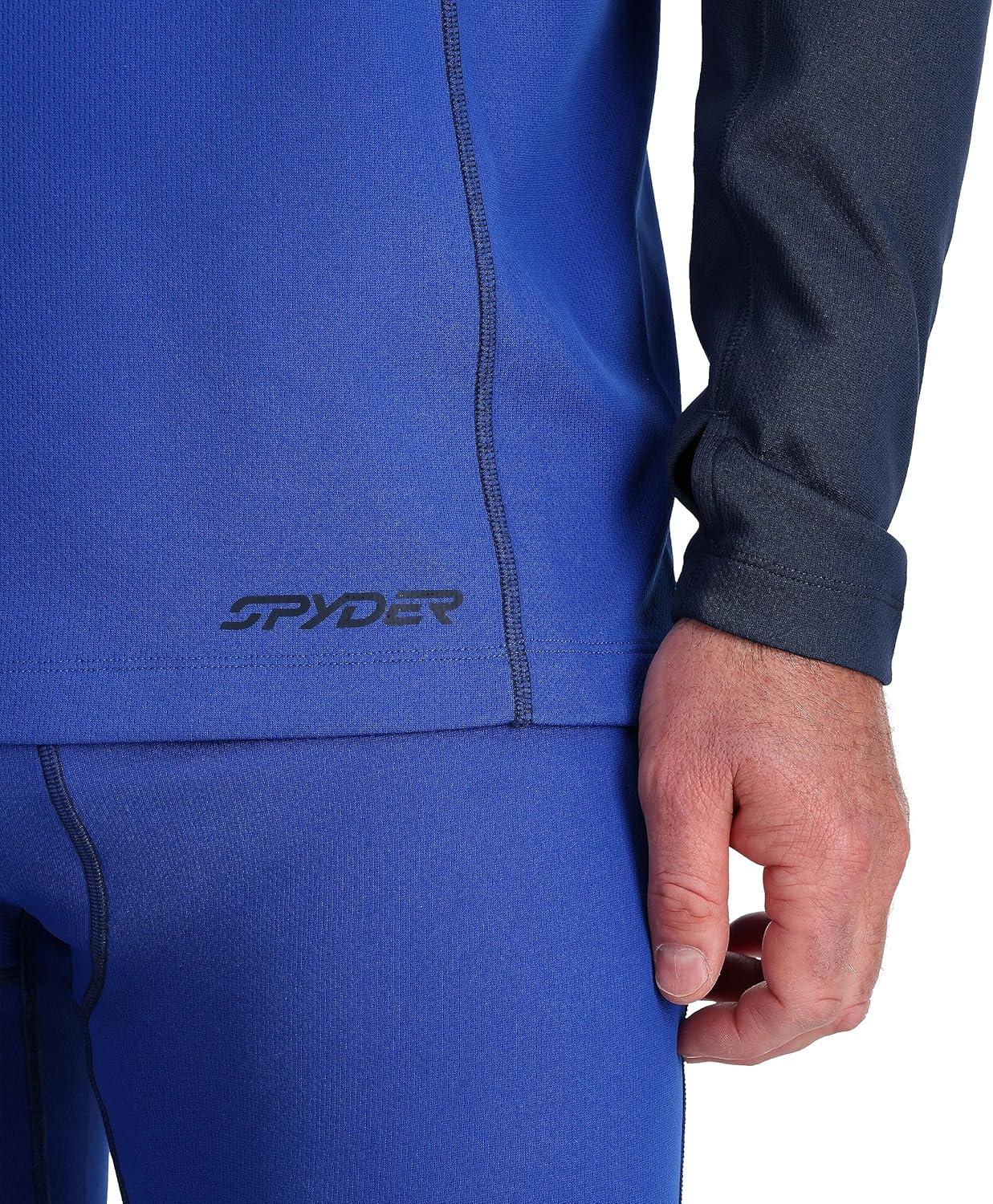 imageSpyder Mens Charger Crew Baselayer Thermal Ski TopElectric Blue