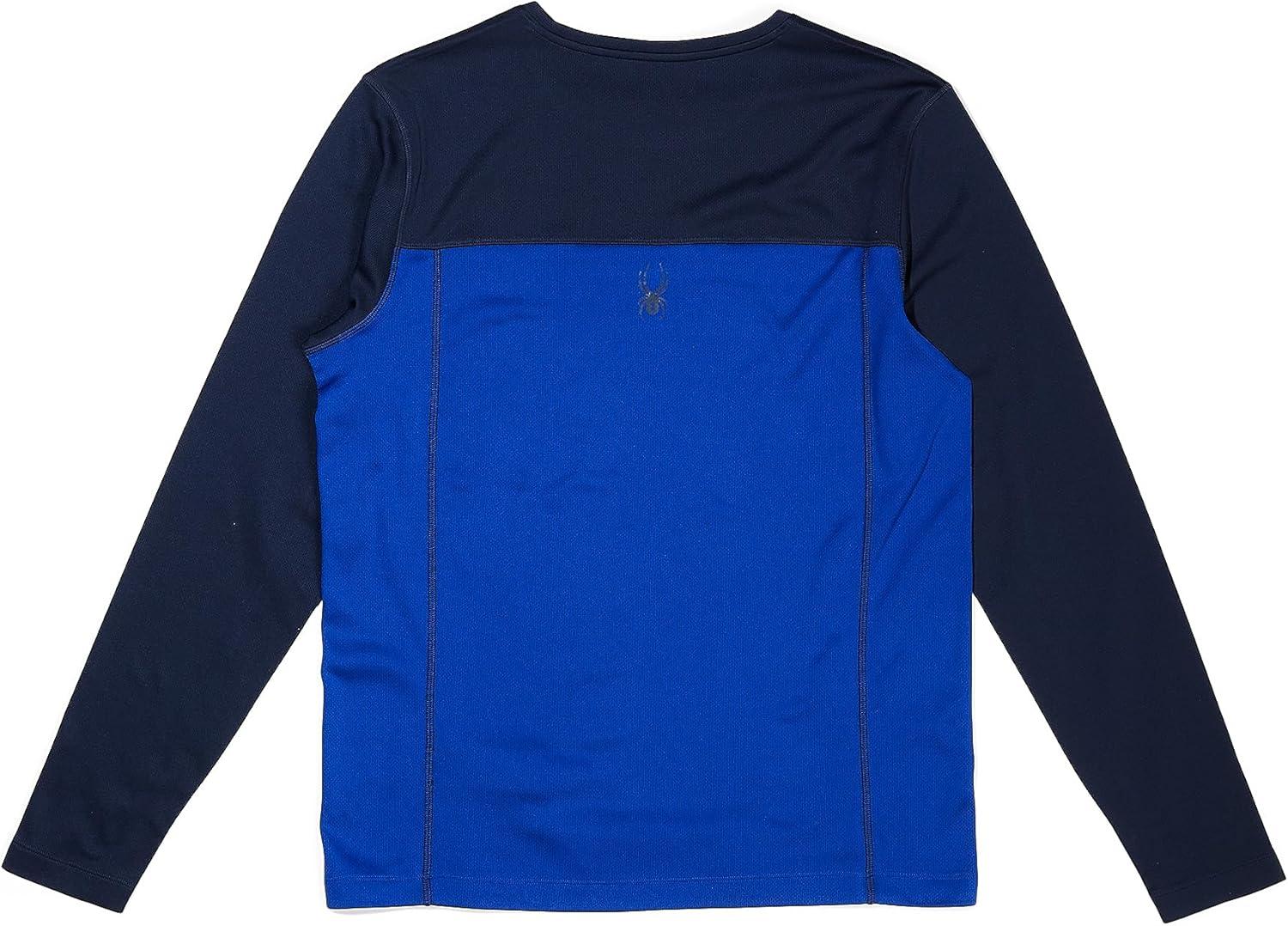 imageSpyder Mens Charger Crew Baselayer Thermal Ski TopElectric Blue