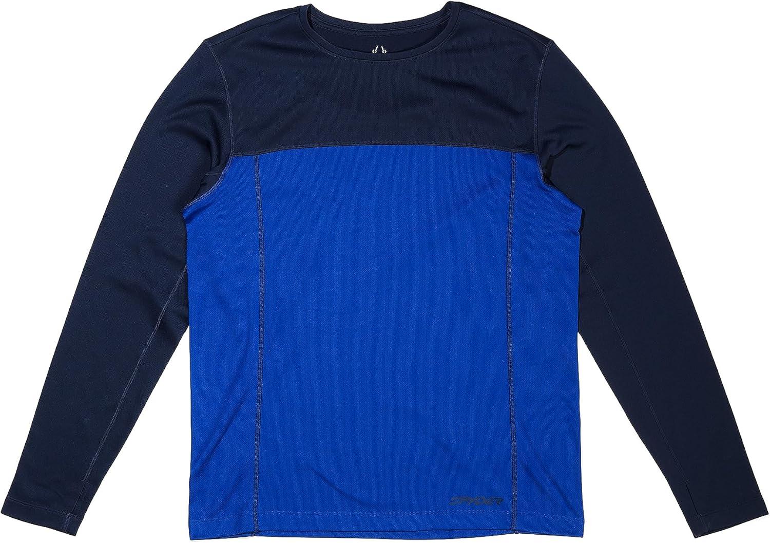 imageSpyder Mens Charger Crew Baselayer Thermal Ski TopElectric Blue
