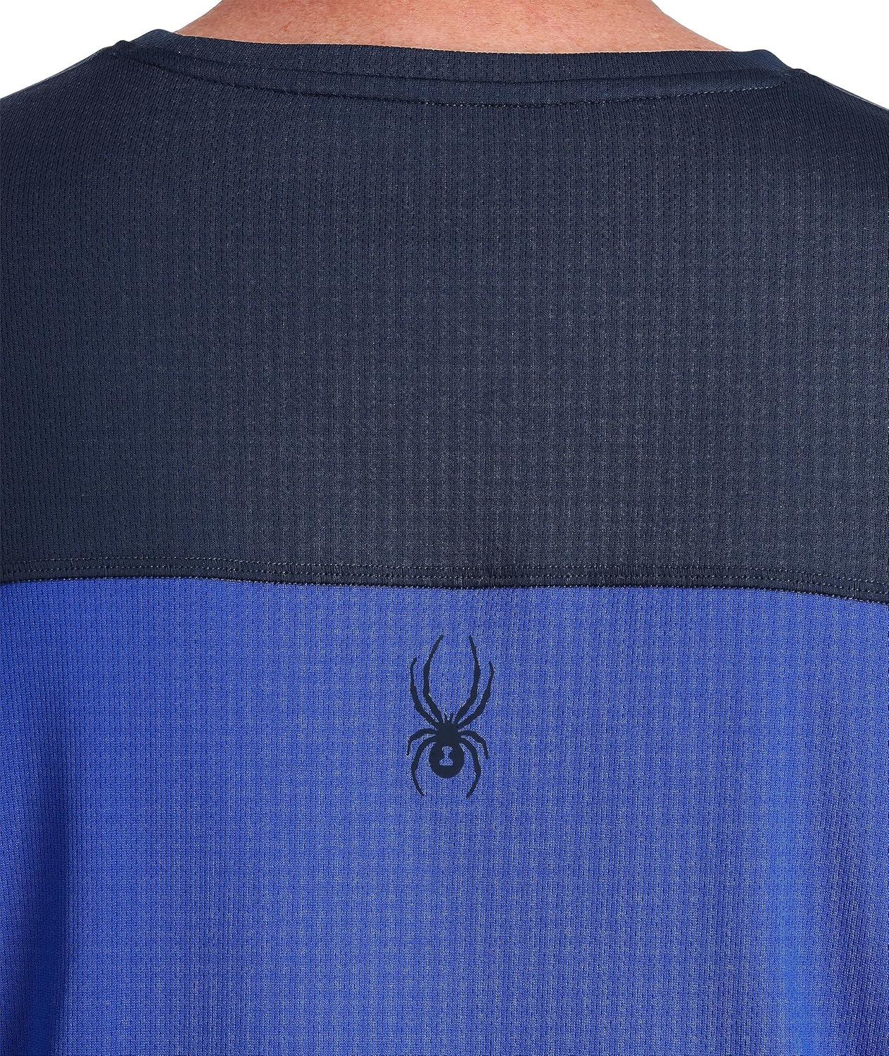 imageSpyder Mens Charger Crew Baselayer Thermal Ski TopElectric Blue
