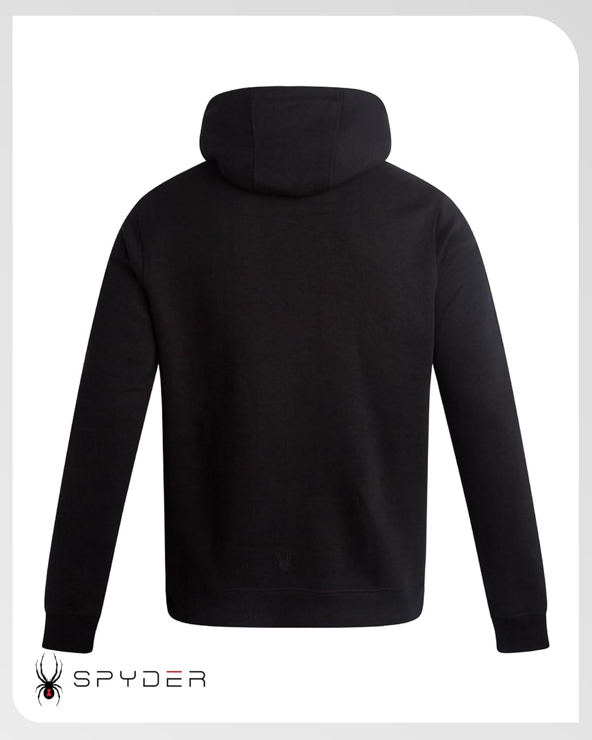 imageSpyder Mens Hoodie Athletic Performance Soft Fleece Pullover Sweatshirts for Men Heavyweight Workout Hooded SweatshirtBlack Raven