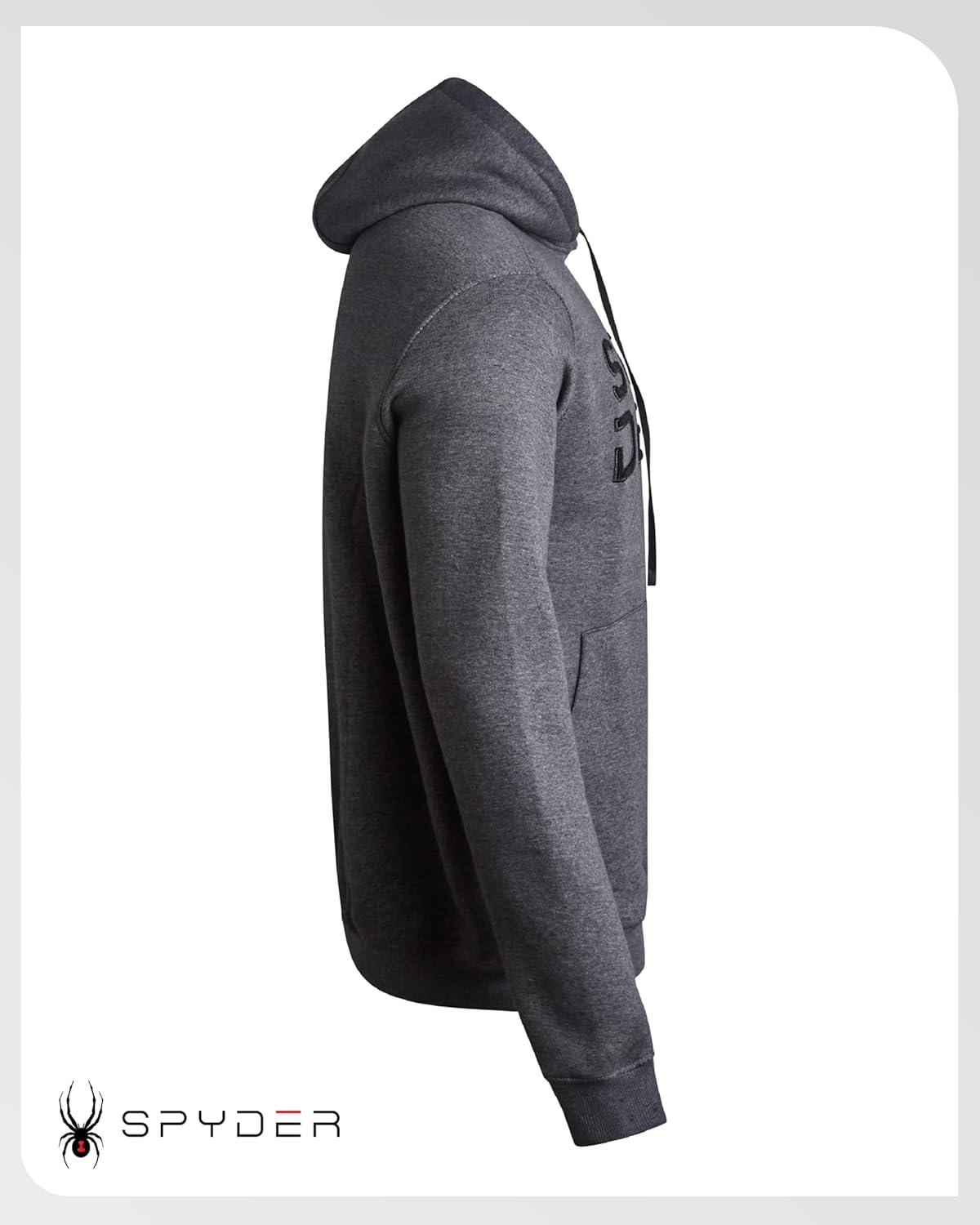 imageSpyder Mens Hoodie Athletic Performance Soft Fleece Pullover Sweatshirts for Men Heavyweight Workout Hooded SweatshirtSteel Grey