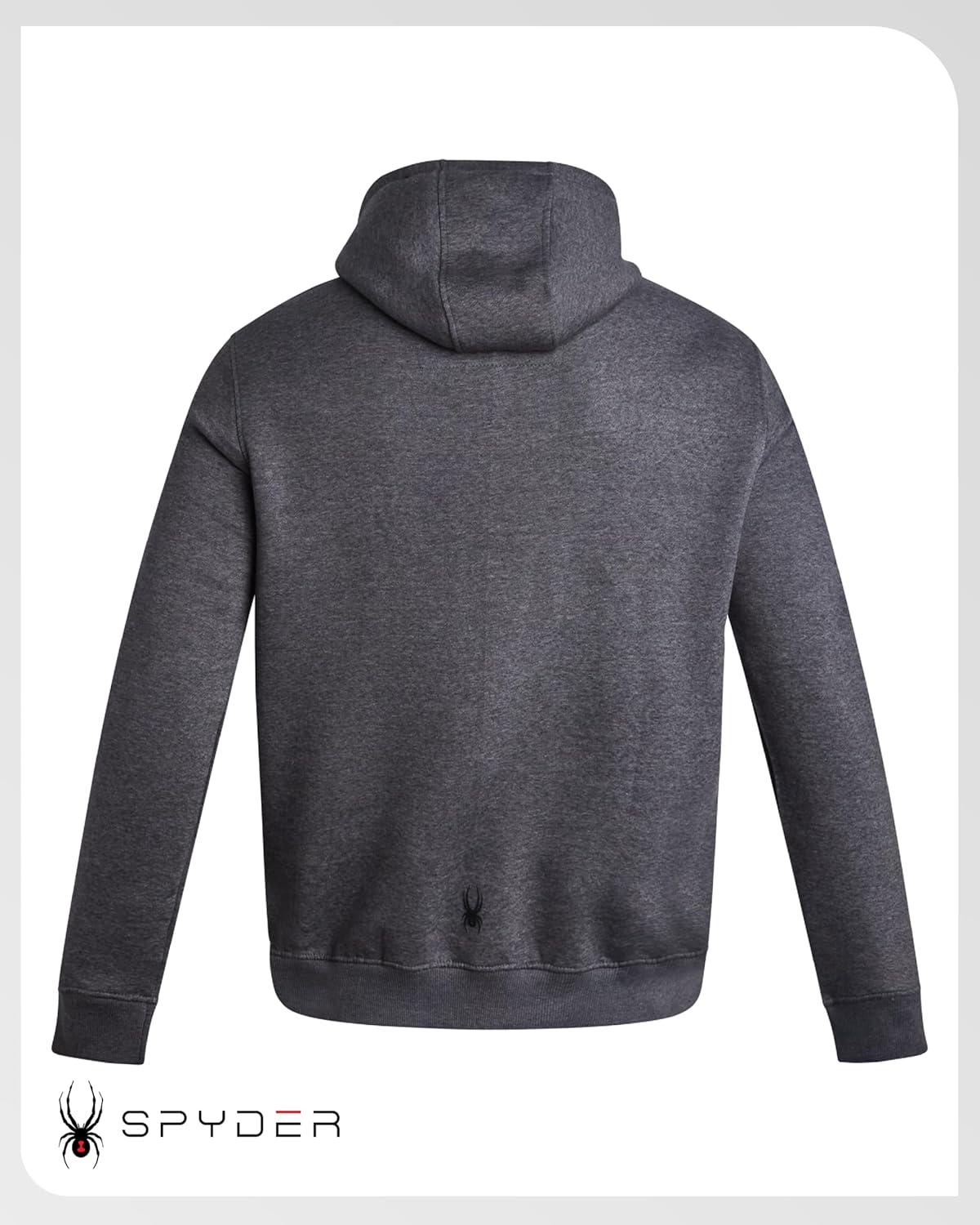 imageSpyder Mens Hoodie Athletic Performance Soft Fleece Pullover Sweatshirts for Men Heavyweight Workout Hooded SweatshirtSteel Grey