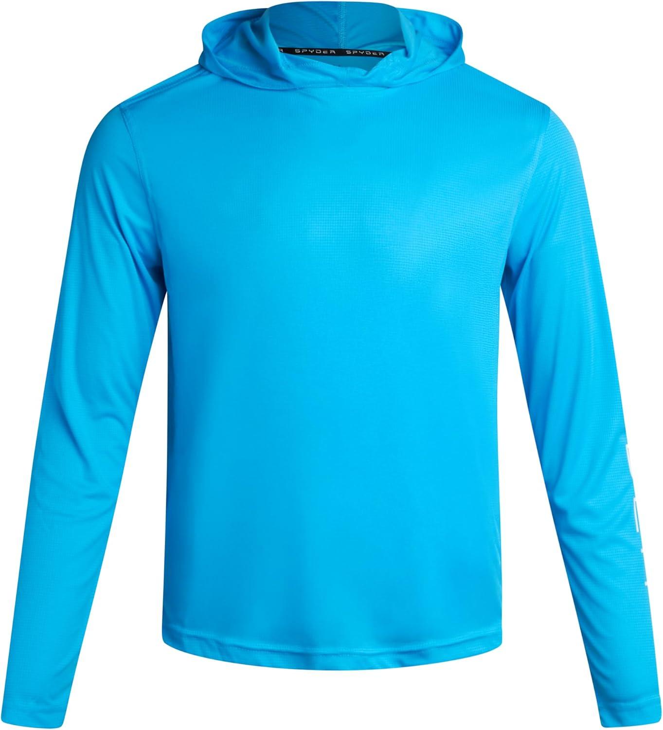imageSpyder Mens Sun Hoodie Quick Dry Lightweight UPF 50 UV Protection Long Sleeve Rash Guard Swim Shirts for MenCali Blue