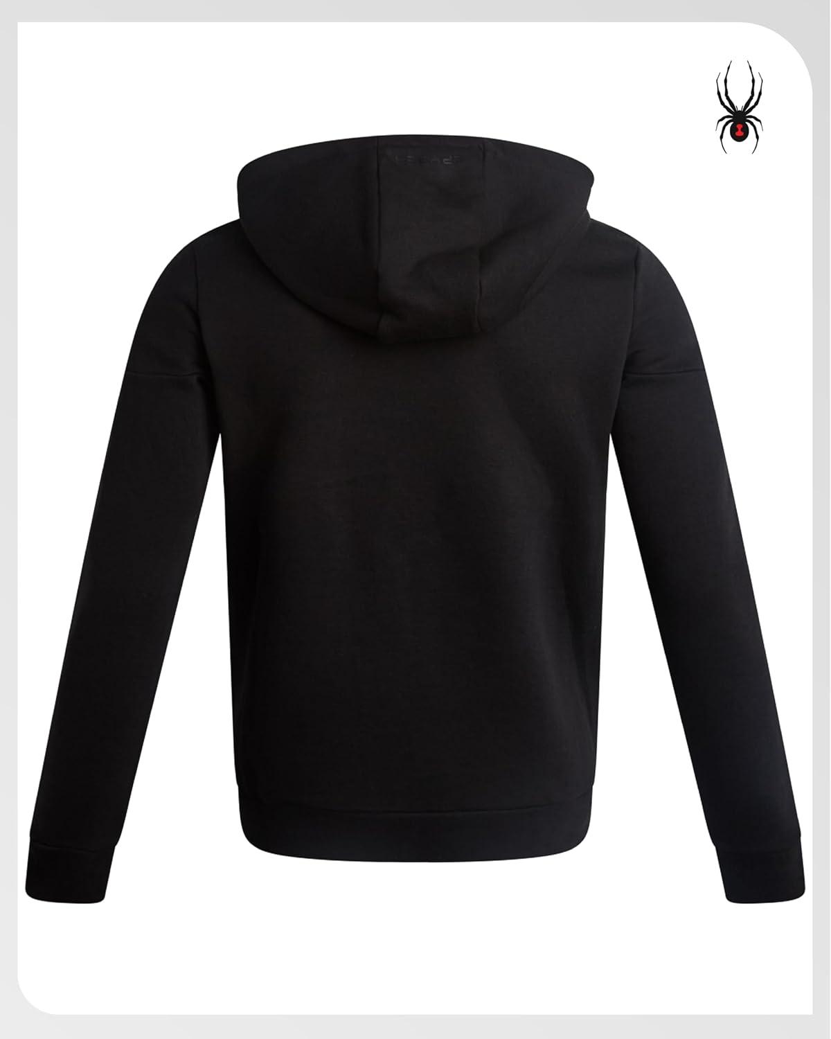imageSpyder Mens Zip Up Hoodie Super Soft Performance Fleece Sweatshirts for Men Warm Athletic Hoodies for Running Walking GymBlack Ink