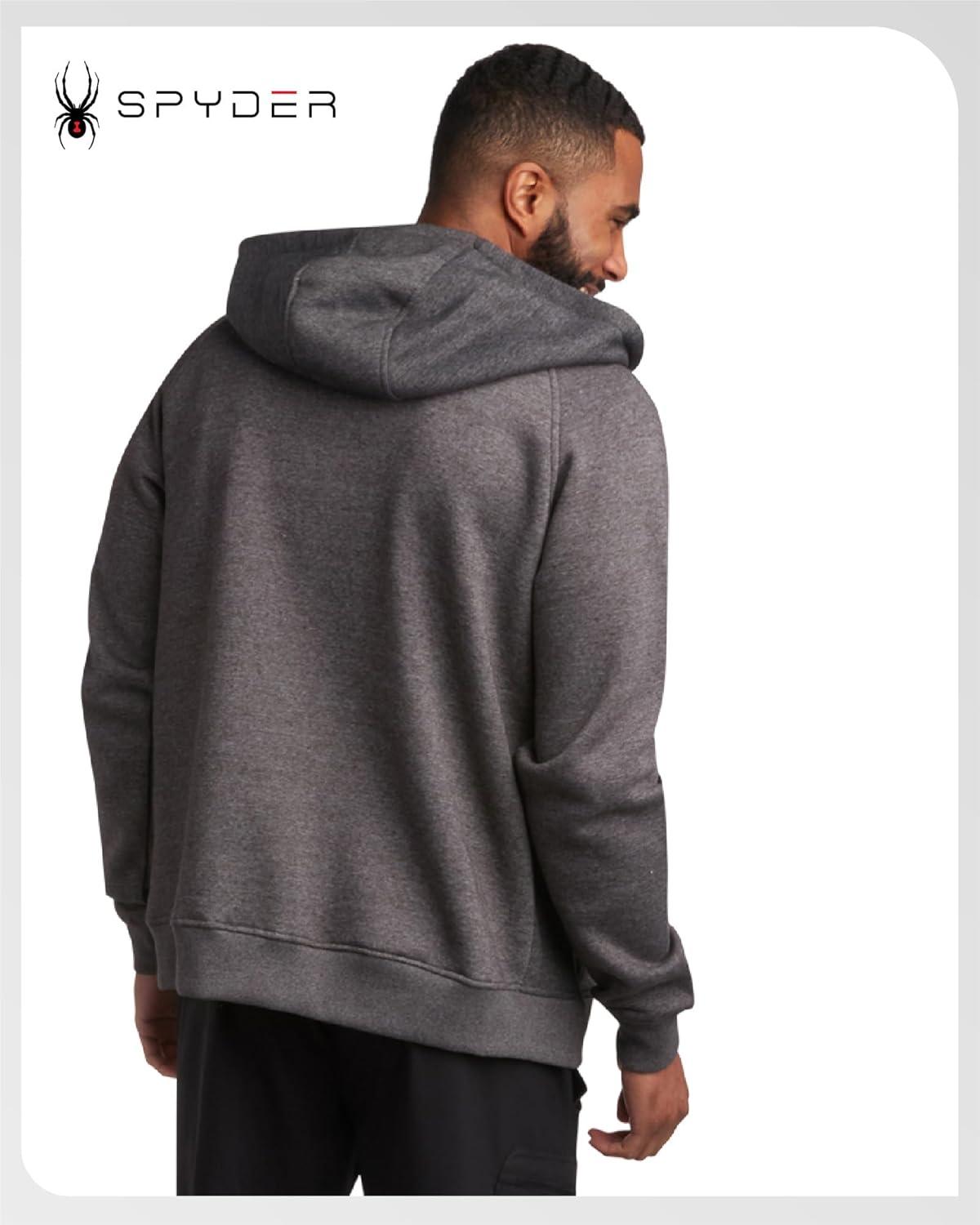 imageSpyder Mens Zip Up Hoodie Super Soft Performance Fleece Sweatshirts for Men Warm Athletic Hoodies for Running Walking GymPolar