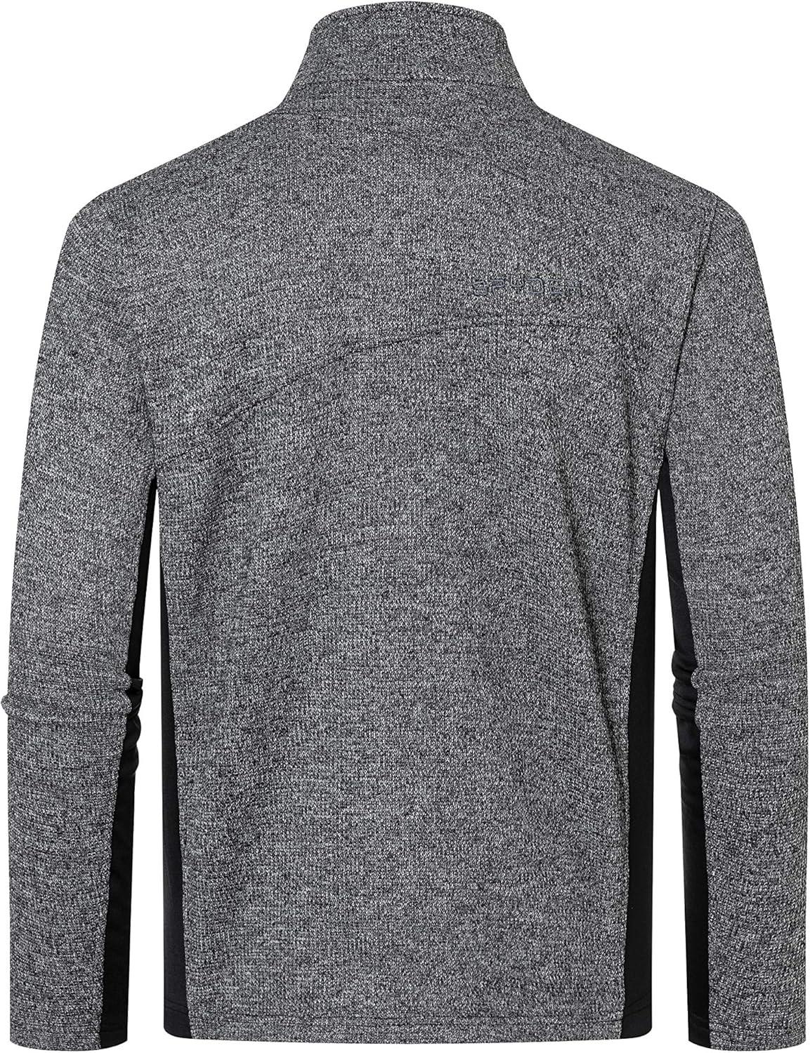 imageSpyder mens Bandit 12 Zip Fleece Ski Mid Layer Sweater JacketBlack Alloy