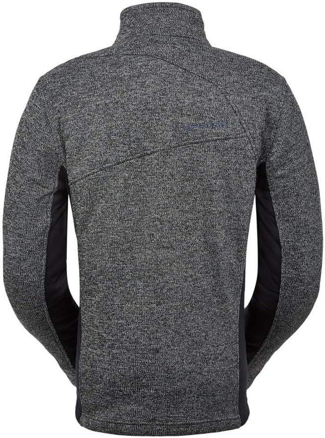 imageSpyder mens Bandit 12 Zip Fleece Ski Mid Layer Sweater JacketBlack Alloy