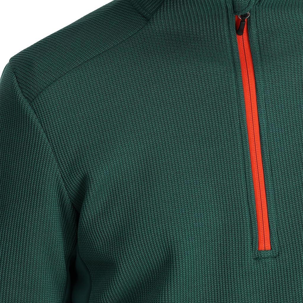 imageSpyder mens Bandit 12 Zip Fleece Ski Mid Layer Sweater JacketCypress Green