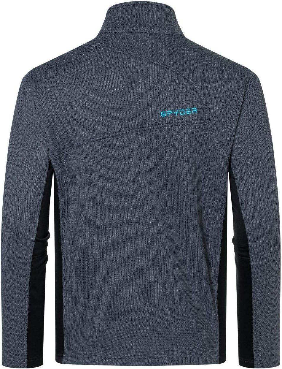 imageSpyder mens Bandit 12 Zip Fleece Ski Mid Layer Sweater JacketEbony