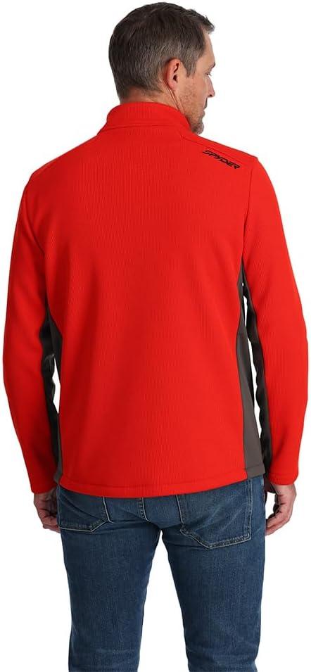 imageSpyder mens Bandit 12 Zip Fleece Ski Mid Layer Sweater JacketVolcano