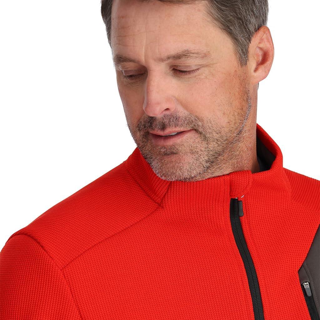 imageSpyder mens Bandit 12 Zip Fleece Ski Mid Layer Sweater JacketVolcano