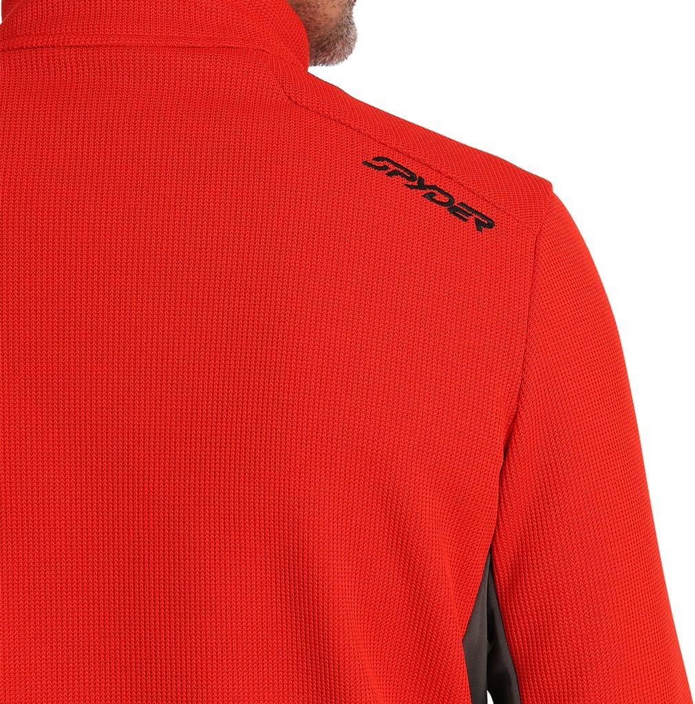 imageSpyder mens Bandit 12 Zip Fleece Ski Mid Layer Sweater JacketVolcano