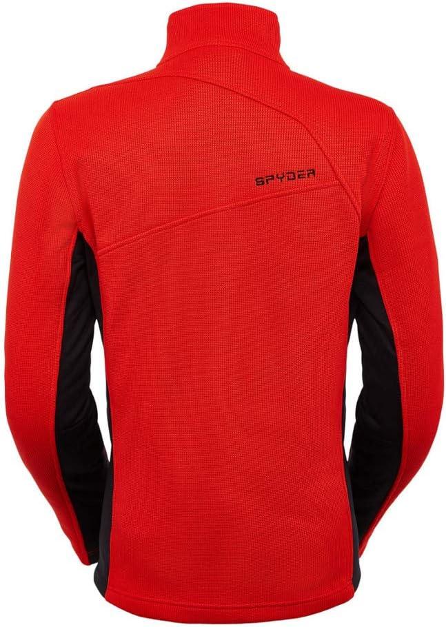 imageSpyder mens Bandit 12 Zip Fleece Ski Mid Layer Sweater JacketVolcano S23