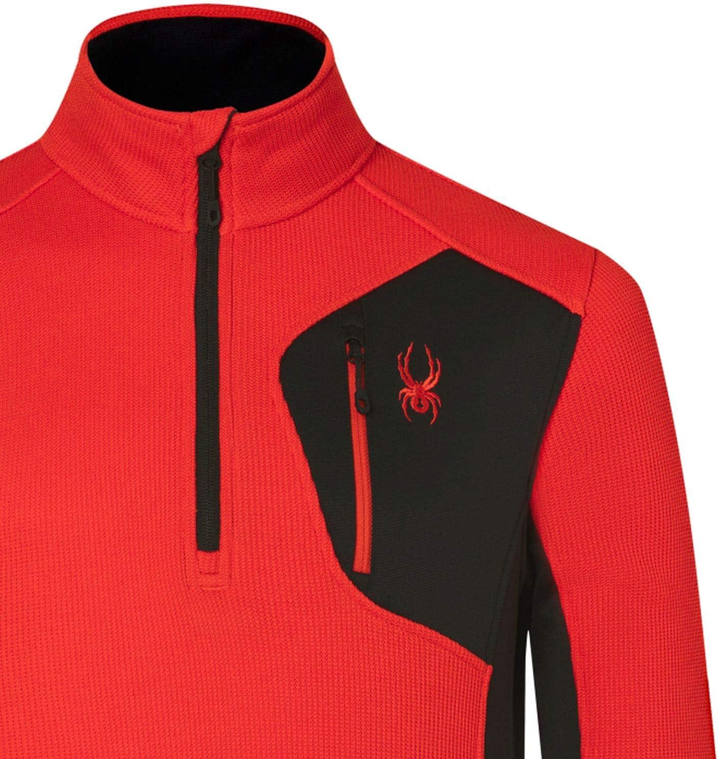 imageSpyder mens Bandit 12 Zip Fleece Ski Mid Layer Sweater JacketVolcano S23