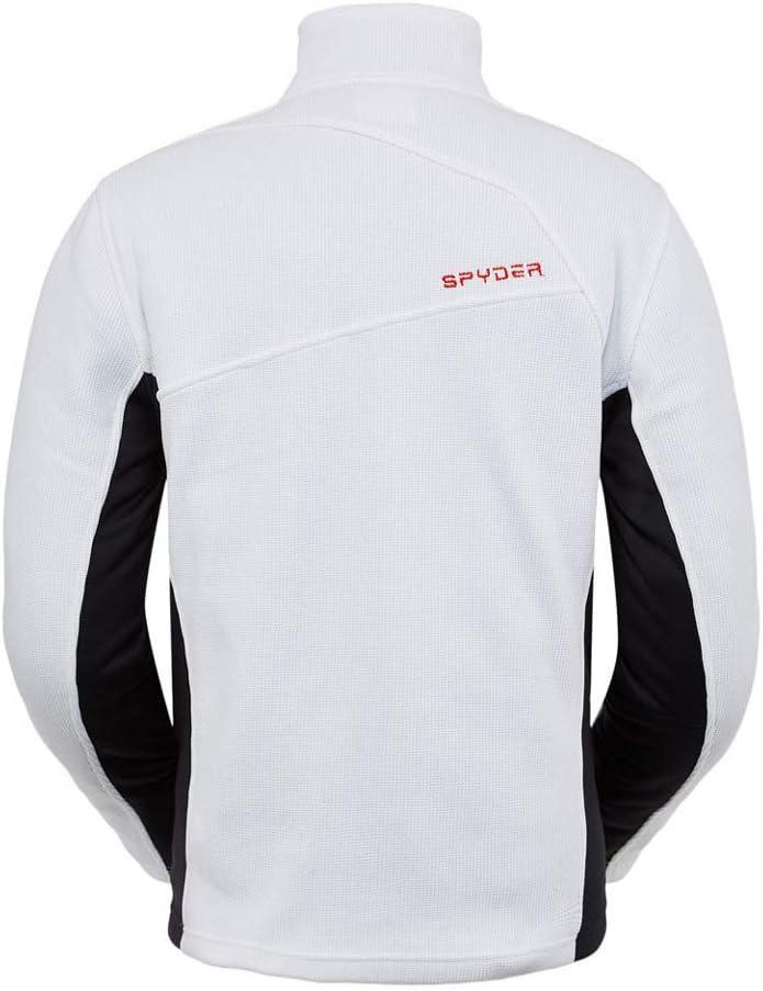imageSpyder mens Bandit 12 Zip Fleece Ski Mid Layer Sweater JacketWhite