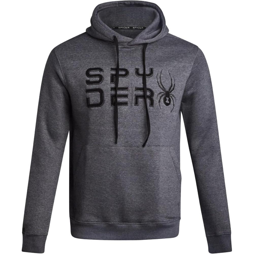 imageSpyder Mens Hoodie Athletic Performance Soft Fleece Pullover Sweatshirts for Men Heavyweight Workout Hooded SweatshirtSteel Grey