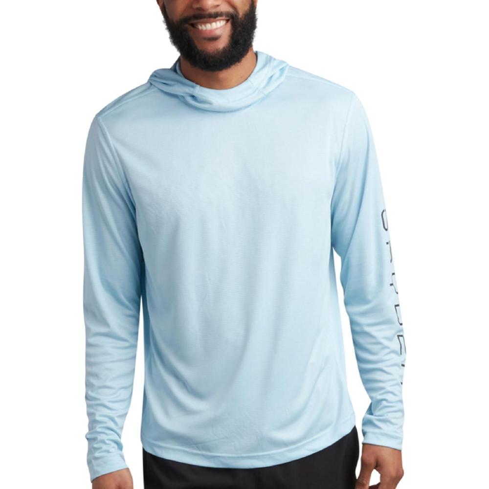 imageSpyder Mens Sun Hoodie Quick Dry Lightweight UPF 50 UV Protection Long Sleeve Rash Guard Swim Shirts for MenSky
