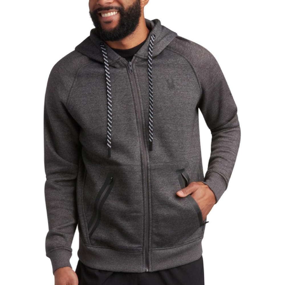 imageSpyder Mens Zip Up Hoodie Super Soft Performance Fleece Sweatshirts for Men Warm Athletic Hoodies for Running Walking GymPolar