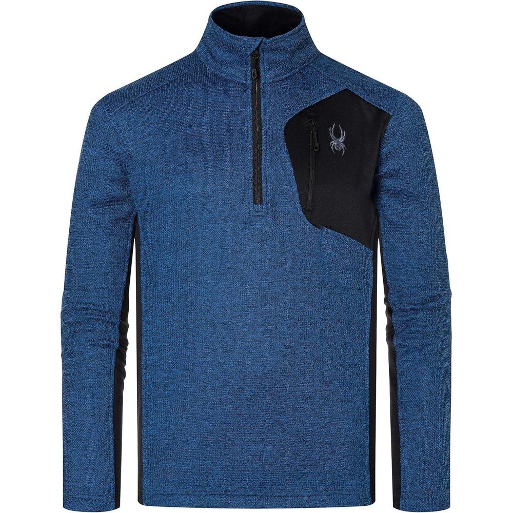 imageSpyder mens Bandit 12 Zip Fleece Ski Mid Layer Sweater JacketFrontier Turkish Sea