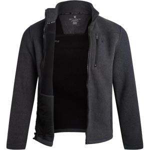 Spyder Mens Fleece Jacket – Full Zip Up Lightweight Sherpa Fleece Fall Mens Winter Jacket with Pockets for Outdoor Hiking(Black)