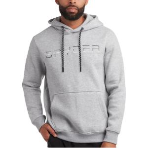 Spyder Mens Hoodie – Athletic Performance Soft Fleece Pullover Sweatshirts for Men – Heavyweight Workout Hooded Sweatshirt(Grey Heather)